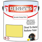 Denny's High Temp Paint For Grilles Colour- Harvester Canopy Yellow - Heatproof Rustguard Durable