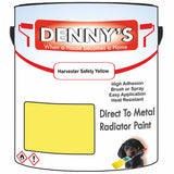 Denny's High Temp Paint For Pipes Colour- Harvester Safety Yellow - Heatproof Corrosionguard Durable