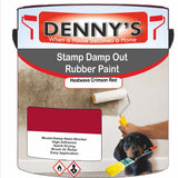Denny's Waterpoof Paint For Stamp Out Damp Colour- Heatwave Crimson Red - Damp-Block Mould-Safe Breathable
