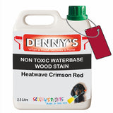 Denny's Stain Paint For Sheds Colour- Heatwave Crimson Red - Weatherproof Uv-Safe Nourish