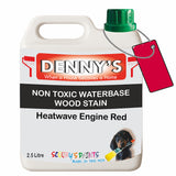 Denny's Stain Paint For Fences Colour- Heatwave Engine Red - Weatherproof Uv-Safe Protect