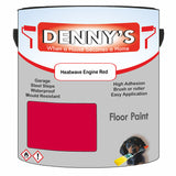 Denny's Floor Paint For Sheds Colour- Heatwave Engine Red - Durable Anti-Slip Weatherproof