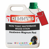 Denny's Stain Paint For Sheds Colour- Heatwave Magnum Red - Weatherproof Uv-Safe Nourish