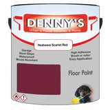 Denny's Floor Paint For Commercial Areas Colour- Heatwave Scarlet Red - High-Traffic Anti-Slip Hardwearing
