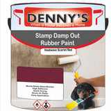 Denny's Waterpoof Paint For Stamp Out Damp Colour- Heatwave Scarlet Red - Damp-Block Mould-Safe Breathable