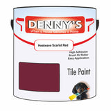 Denny's Tile Paint For Commercial Areas Colour- Heatwave Scarlet Red - High-Traffic Durable Easy-Clean