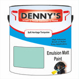 Denny's Emulsion Paint For Walls Colour- Soft Heritage Turquoise - Matte Wipe-Clean Durable Coverage