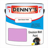 Denny's Emulsion Paint For Ceilings Colour- Calm Classic Violet - Matte Low-Splatter Stain-Hide Bright