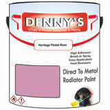 Denny's High Temp Paint For Grilles Colour- Heritage Pastel Rose - Heatproof Rustguard Durable