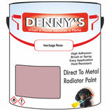 Denny's High Temp Paint For Grilles Colour- Heritage Rose - Heatproof Rustguard Durable