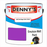 Denny's Emulsion Paint For Walls Colour- Soft Heritage Calm Violet - Matte Wipe-Clean Durable Coverage