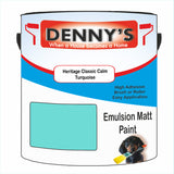 Denny's Emulsion Paint For Walls Colour- Heritage Classic Calm Turquoise - Matte Wipe-Clean Durable Coverage