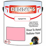 Denny's High Temp Paint For Stoves Colour- Highlight Pink - Heatproof Soot-Resistant Durable