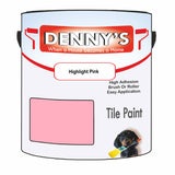 Denny's Tile Paint For Commercial Areas Colour- Highlight Pink - High-Traffic Durable Easy-Clean