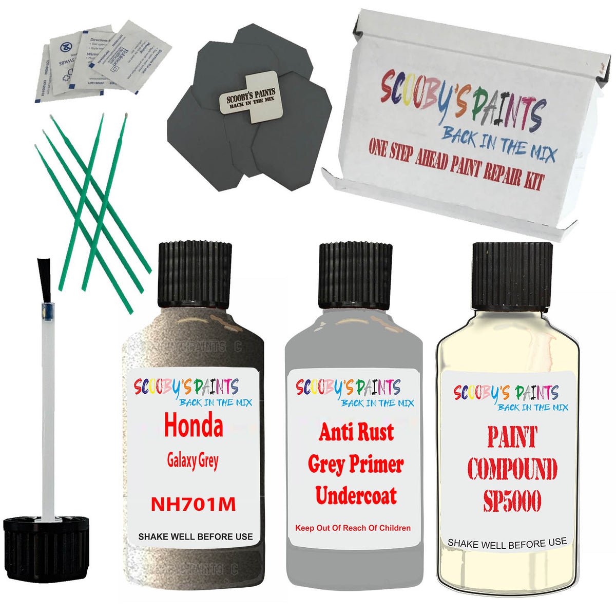 FOR Honda Galaxy Grey Touch Up Paint Code NH701M Scratch Repair Kit ...