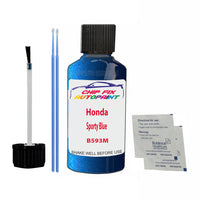 Honda Sporty Blue Touch Up Paint Code B593M Scratch Repair Kit