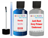 Honda Sporty Blue Car Paint