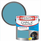 Denny's Chalk Paint For Walls Colour- Horizon Sky Storm Blue - Matte Wipe-Clean Coverage
