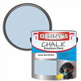 Denny's Chalk Paint For Walls Colour- Horizon Storm Sky Blue - Matte Wipe-Clean Coverage
