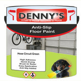 Denny's Floor Paint For Grip Coating Colour- Hose Circuit Green - Anti-Slip Hardwearing Safe
