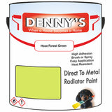 Denny's High Temp Paint For Boilers Colour- Hose Forest Green - Heatproof Anti-Rust Longlife