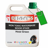 Denny's Stain Paint For Sheds Colour- Hose Green - Weatherproof Uv-Safe Nourish