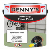 Denny's Floor Paint For Grip Coating Colour- Hose Spruce Green - Anti-Slip Hardwearing Safe