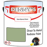 Denny's High Temp Paint For Pipes Colour- Hose Spruce Green - Heatproof Corrosionguard Durable