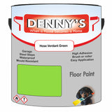 Denny's Floor Paint For Sheds Colour- Hose Verdant Green - Durable Anti-Slip Weatherproof