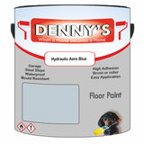 Denny's Floor Paint For Sheds Colour- Hydraulic Aero Blue - Durable Anti-Slip Weatherproof