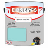 Denny's Floor Paint For Sheds Colour- Hydraulic Arctic Blue - Durable Anti-Slip Weatherproof