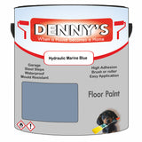 Denny's Floor Paint For Commercial Areas Colour- Hydraulic Marine Blue - High-Traffic Anti-Slip Hardwearing