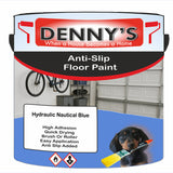 Denny's Floor Paint For Grip Coating Colour- Hydraulic Nautical Blue - Anti-Slip Hardwearing Safe