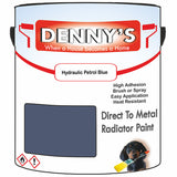 Denny's High Temp Paint For Boilers Colour- Hydraulic Petrol Blue - Heatproof Anti-Rust Longlife