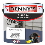 Denny's Floor Paint For Grip Coating Colour- Hydraulic Petrol Blue - Anti-Slip Hardwearing Safe