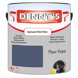 Denny's Floor Paint For Commercial Areas Colour- Hydraulic Petrol Blue - High-Traffic Anti-Slip Hardwearing