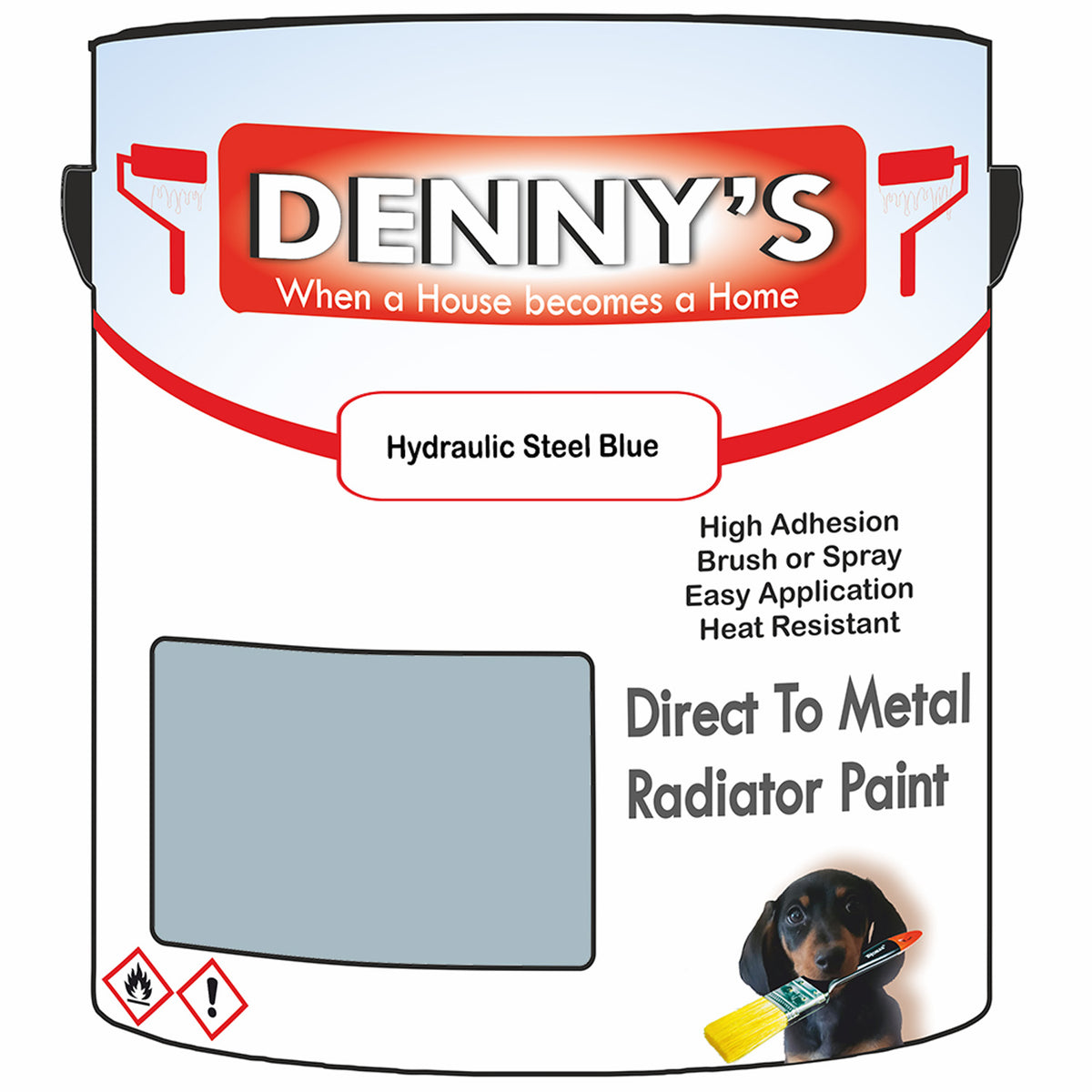 Denny's High Temp Paint For Pipes Colour- Hydraulic Steel Blue - Heatp ...
