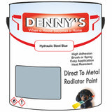 Denny's High Temp Paint For Pipes Colour- Hydraulic Steel Blue - Heatproof Corrosionguard Durable