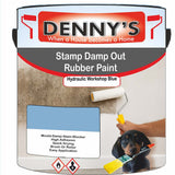 Denny's Waterpoof Paint For Stamp Out Damp Colour- Hydraulic Workshop Blue - Damp-Block Mould-Safe Breathable