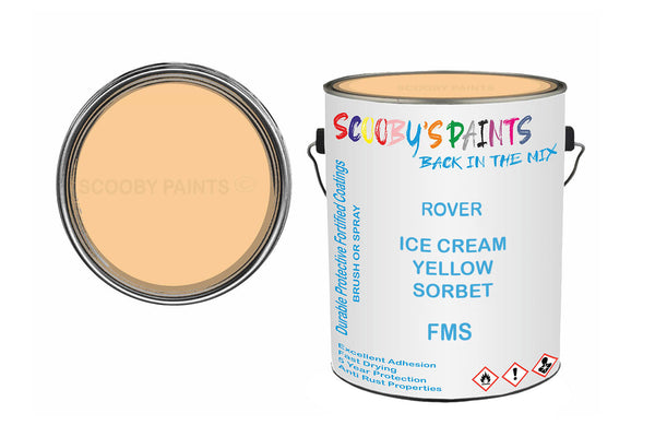 Mixed Paint For Rover 45/400 Series, Ice Cream Yellow Sorbet, Code: Fms, Yellow