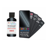 Paint For Alfa Romeo Giulia Quadrifoglio Nero Vulcano Black Code 408C Touch Up Paint - Touch Up Paint 30ML Bottle