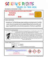 INCA YELLOW Aerosol Spray Paint Code 50 Classic Austin Model Maxi Automotive Restorative Paint Vehicle Touch-Up Austin 50 Paint Car Restoration DIY Auto Painting Classic Car Refinishing High-Quality Spray Paint Automotive Finish Vehicle Restoration Supplies Custom Car Paint Auto Body Paint Aerosol Can Automotive Refinishing Paint for Classic Cars