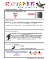 Instructions For Use Infiniti QX56 Touch Up Paint