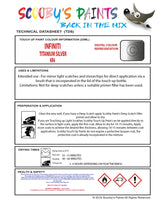 Instructions For Use Infiniti QX4 Touch Up Paint