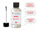 Infiniti Moonglow White Paint Code 234