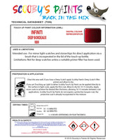 Instructions For Use Infiniti JX Touch Up Paint