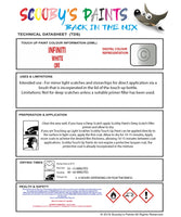 Instructions For Use Infiniti QX50 Touch Up Paint