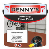 Denny's Floor Paint For Grip Coating Colour- Industrial Brown - Anti-Slip Hardwearing Safe
