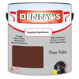 Denny's Floor Paint For Commercial Areas Colour- Industrial Cask Brown - High-Traffic Anti-Slip Hardwearing