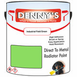 Denny's High Temp Paint For Stoves Colour- Industrial Field Green - Heatproof Soot-Resistant Durable